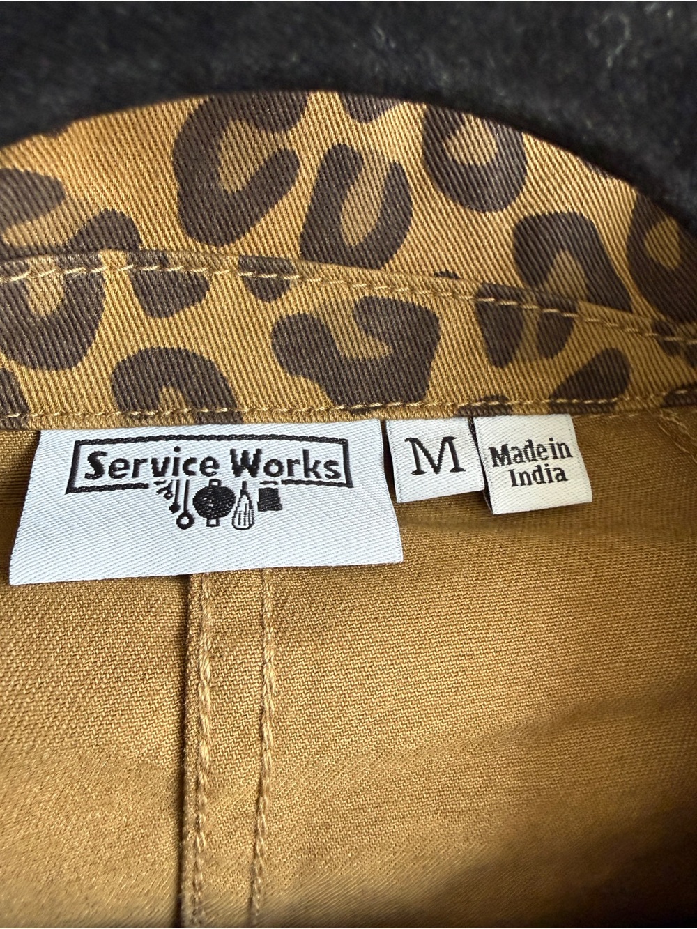 Men's Leopard Print Shirt Jacket in Brown - Picture 9 of 12